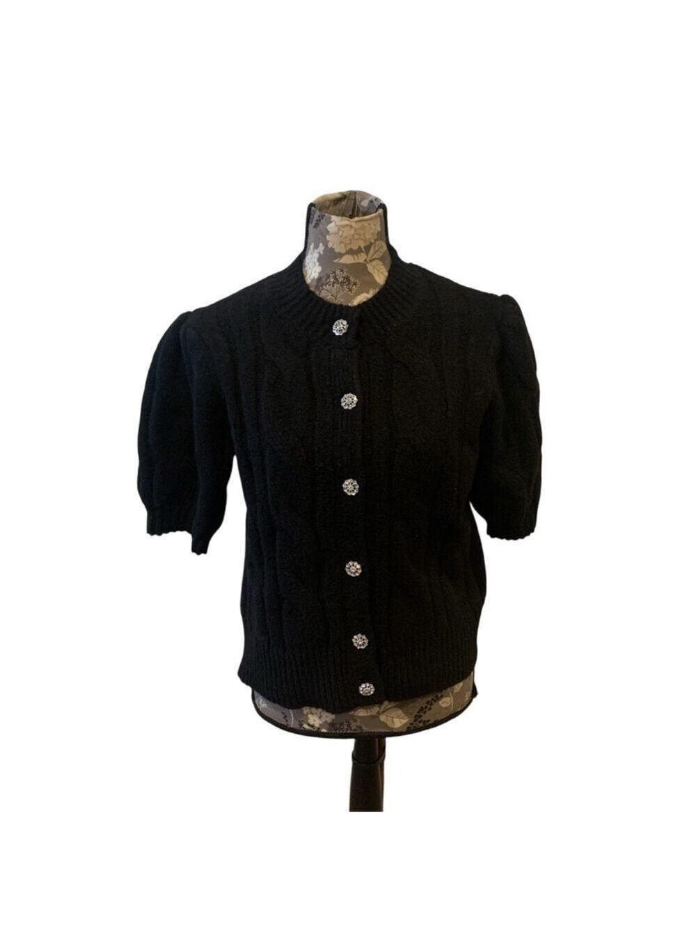 Black Women's Puff Sleeve  Sweater size medium 8/10 NWT